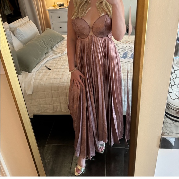 Acler Willcocks Midi Dress, Size US2, Color Metallic mauve - Picture 5 of 6